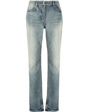 Givenchy Stonewashed Straight-Leg Jeans - Blue