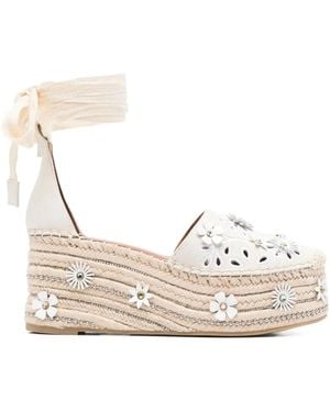Kurt Geiger 80Mm Flower Espadrilles - Natural