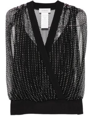 Sportmax Spxtaro Crystal-Embellished Top - Black
