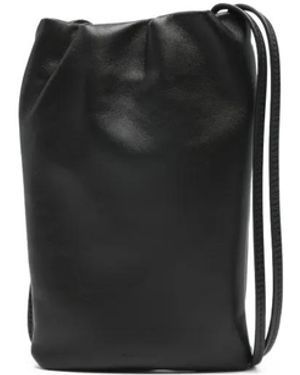 The Row レザー メッセンジャーバッグ - ブラック