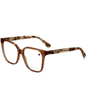 Longchamp Transparente Brille Mit Eckigem Gestell - Braun