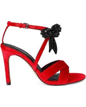 Kurt Geiger Bow Embellished Pumps - Red