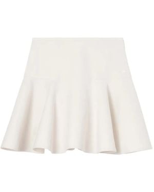 Burberry Fit-And-Flare Cotton Mini Skirt - White