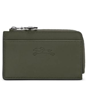 Longchamp Embossed Leather Cardholder - Green