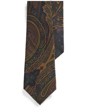 Ralph Lauren Paisley Silk Tie - Gray