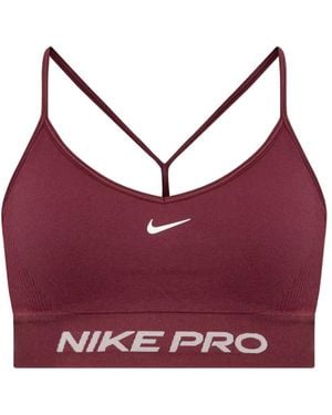 Nike Pro Seamless Light-Support Padded Sports Bra - Purple