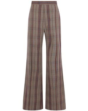 Vivienne Westwood Checked Wide-Leg Trousers - Brown