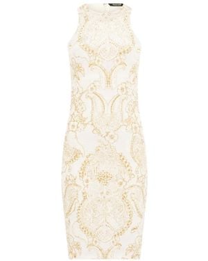 Roberto Cavalli Paisley-Print Sleeveless Mini Dress - White