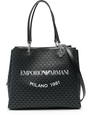 Emporio Armani ロゴ トートバッグ - ブラック