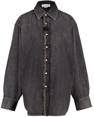 Stella McCartney Button-Up Denim Shirt - Grey