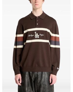 KTZ X Los Angeles Dodgers Rugby Polo Shirt - Brown