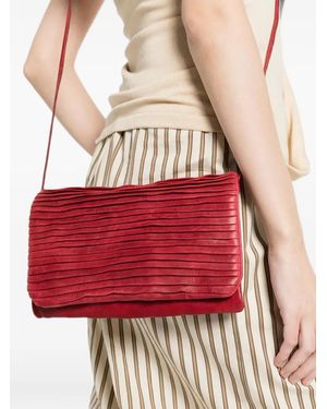 SOMMET Soffietta Rows Pleated Shoulder Bag - Red