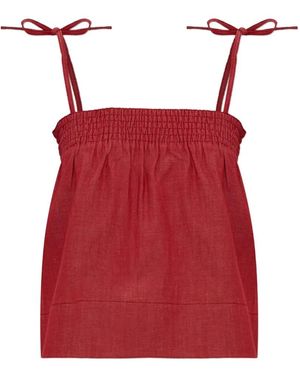 A.P.C. タイストラップ スモックトップ - レッド