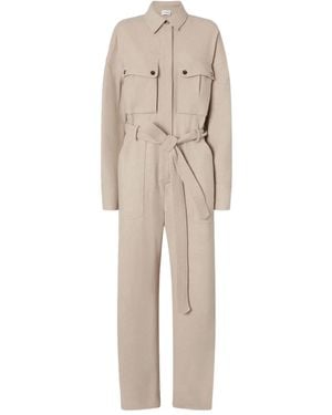 ANDAMANE Cargo Belted Jumpsuit - Natural