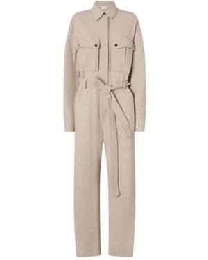 ANDAMANE Cargo Belted Jumpsuit - Natural
