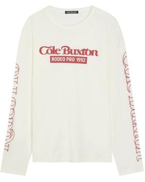 Cole Buxton Rodeo Logo-Print Long-Sleeve T-Shirt - White