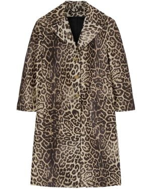 Ermanno Scervino Leopard-Print Coat - Brown