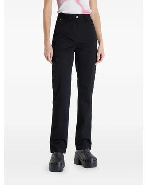 Calvin Klein Logo-Appliqué Cargo Pants - Black