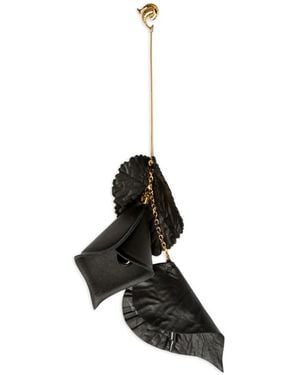 PUCCI Mono Earring With Leather Flowers - Black