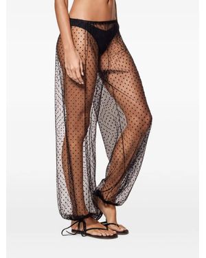 Kiki de Montparnasse Merci Polka-Dot Trousers - Black
