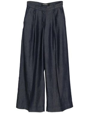 KARL LAGERFELD Logo-Embroidered Jeans - Blue