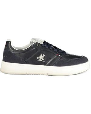 U.S. Grand Logo-Embroidered Trainers - White
