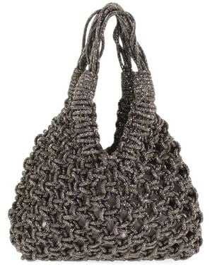 HIBOURAMA Vannifique Crystal-Embellished Tote Bag - Black