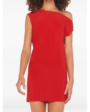 Norma Kamali Asymmetric Mini Dress - Red