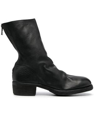 Guidi Back Zip Boots - Black