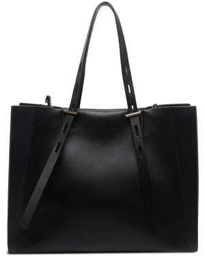 MINOBOSSI Paulette Leather Tote Bag - Black