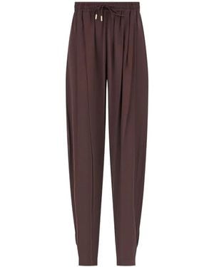 Danamé Sana Drawstring-Waist Pleated Pants - Purple
