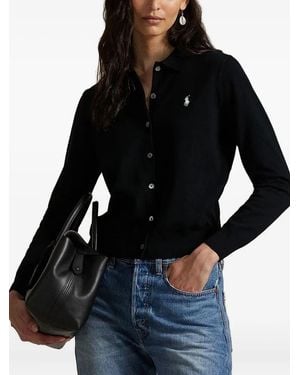 Polo Ralph Lauren Polo-Neck Button Cardigan - Black