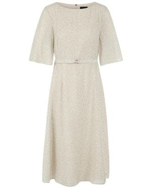 Marc Cain Midikleid Mit Animal-Print - Weiß
