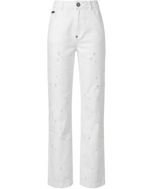Philipp Plein Straight-Fit Jeans Mini Roedge - White
