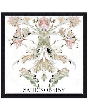 Saiid Kobeisy Medium Floral Scarf - White
