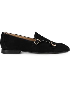 Doucal's Mocasines De Ante Con Doble Hebilla - Negro