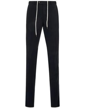 PT Torino Drawstring-Waistband Trousers - Black