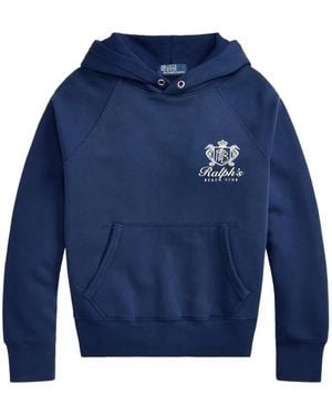 Polo Ralph Lauren Logo-Print Hoodie - Blue