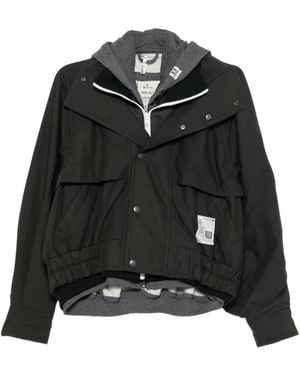 Maison Mihara Yasuhiro Layered-Design Hooded Jacket - Black