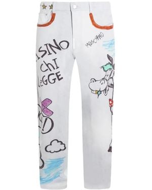 Moschino Print Jeans - White