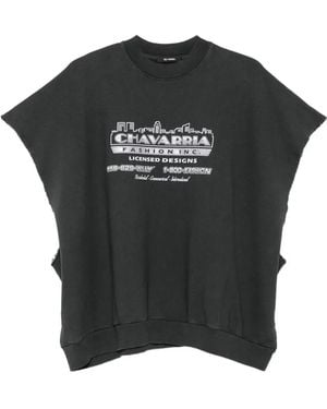 Willy Chavarria Logo-Print Raw-Cut Tank Top - Black