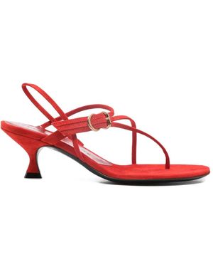 Herbert Levine Starry Eyed Buckle-Detail Heeled Sandals - Red