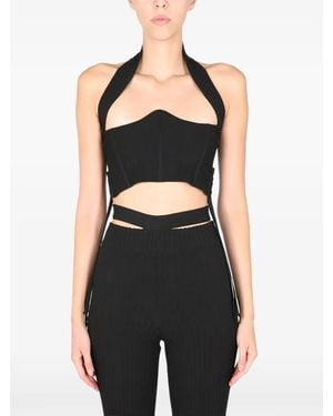 ANDREADAMO Ribbed Dustier - Black