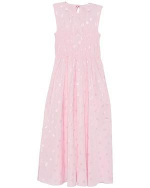 Cecilie Bahnsen Christy Floral-Jacquard Dress - Pink
