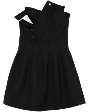 ShuShu/Tong Button-Detail Mini Dress - Black