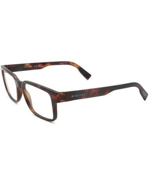 Lacoste Tortoiseshell-Effect Rectangle-Frame Glasses - Brown