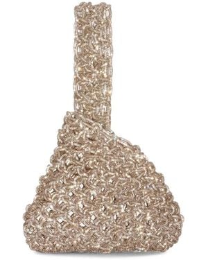 HIBOURAMA Niky Crystal-Embellished Shoulder Bag - Natural