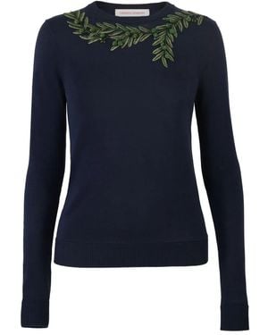 Carolina Herrera Pull À Broderies - Bleu