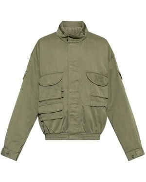 Balmain Multi-Pocket High-Neck Jacket - Green