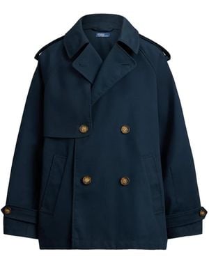 Polo Ralph Lauren Buttoned Cotton Twill Jacket - Blue